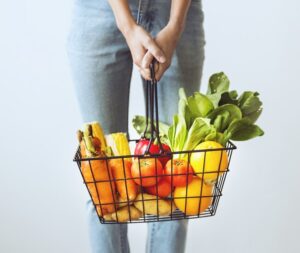 7 items a nutritional therapist has in their basket by Vanessa May